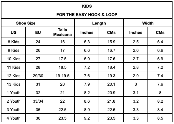 size chart image