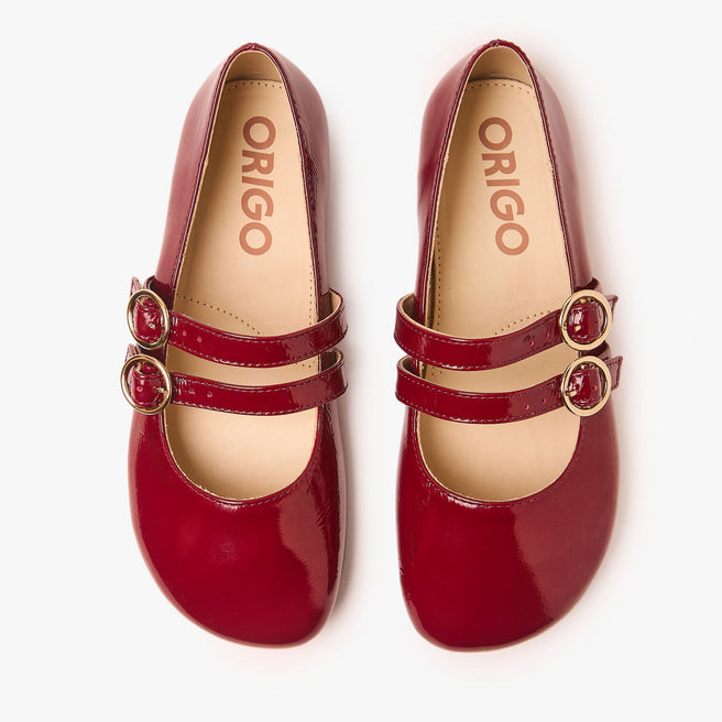 The Double Strap Mary Jane para Mujer Patent Cherry - vista 4
