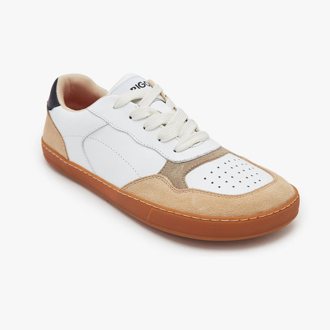Tenis barefoot Modern Retro Blanco y beige para mujer Origo – vista 1