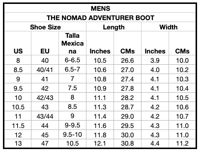 size chart image