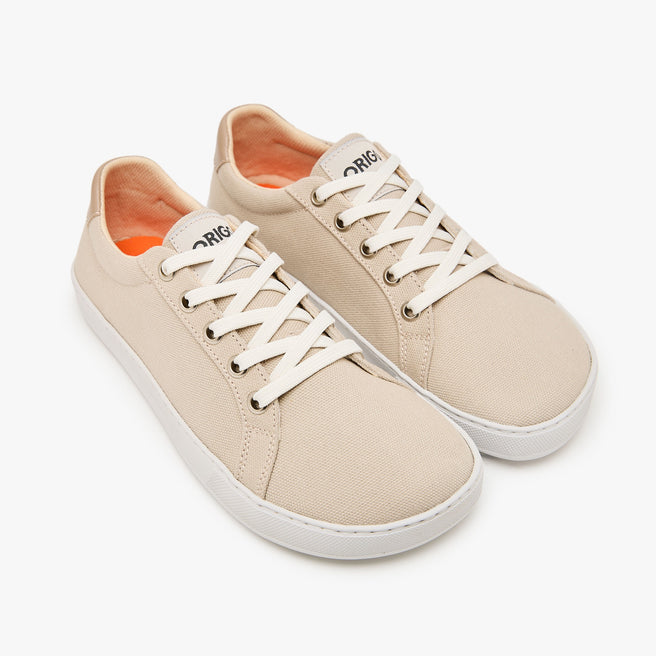 Tenis barefoot Everyday Sneaker Gen 4 en lona de algodon Beige para mujer Origo - vista 2