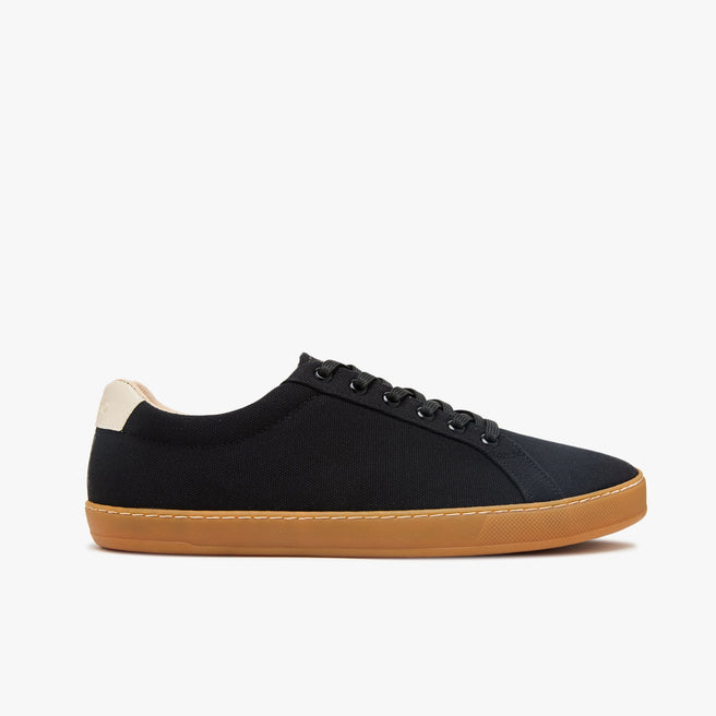 Tenis barefoot Everyday Sneaker Gen 4 en lona de algodon Black with Amber Sole para hombre Origo - vista 3