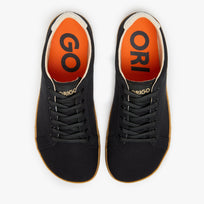 Tenis barefoot Everyday Sneaker Gen 4 en lona de algodon Black with Amber Sole para hombre Origo - vista 5