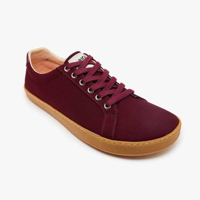 Tenis barefoot Everyday Sneaker Gen 4 en lona de algodon Burgundy with Amber Sole para hombre Origo - vista 1