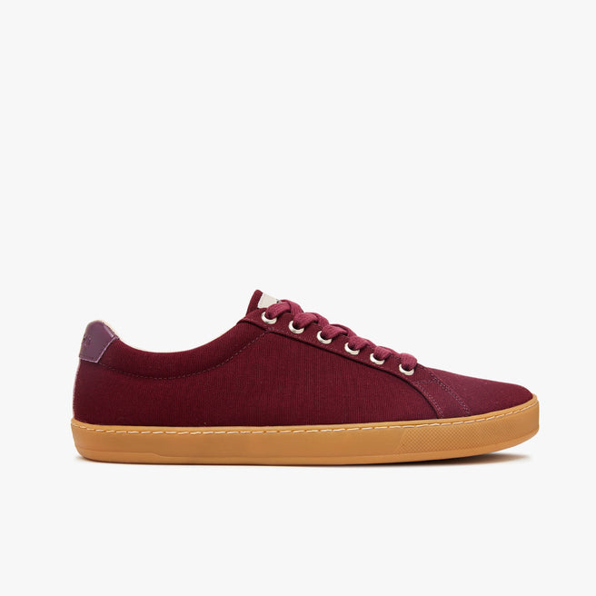 Tenis barefoot Everyday Sneaker Gen 4 en lona de algodon Burgundy with Amber Sole para hombre Origo - vista 3