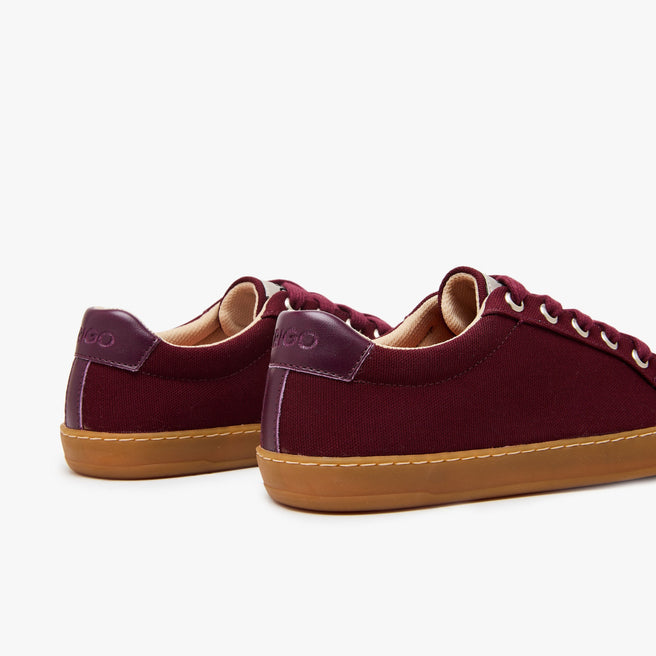 Tenis barefoot Everyday Sneaker Gen 4 en lona de algodon Burgundy with Amber Sole para hombre Origo - vista 4
