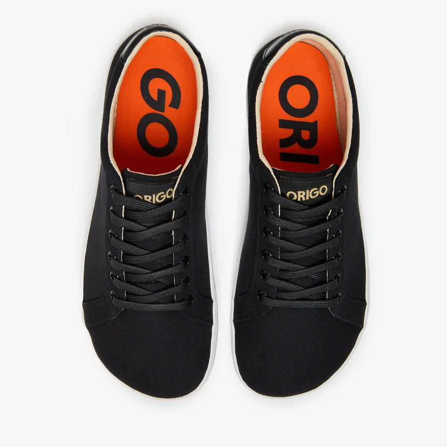 Tenis barefoot Everyday Sneaker Gen 4 en lona de algodon Black para hombre Origo - vista 5