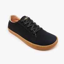 Tenis barefoot Everyday Sneaker Gen 4 en lona de algodon Black with Amber Sole para mujer Origo - vista 1
