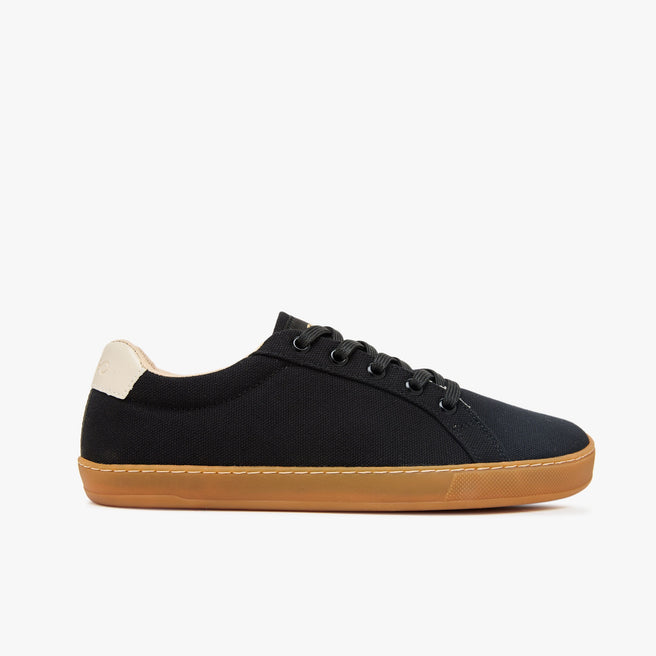 Tenis barefoot Everyday Sneaker Gen 4 en lona de algodon Black with Amber Sole para mujer Origo - vista 3