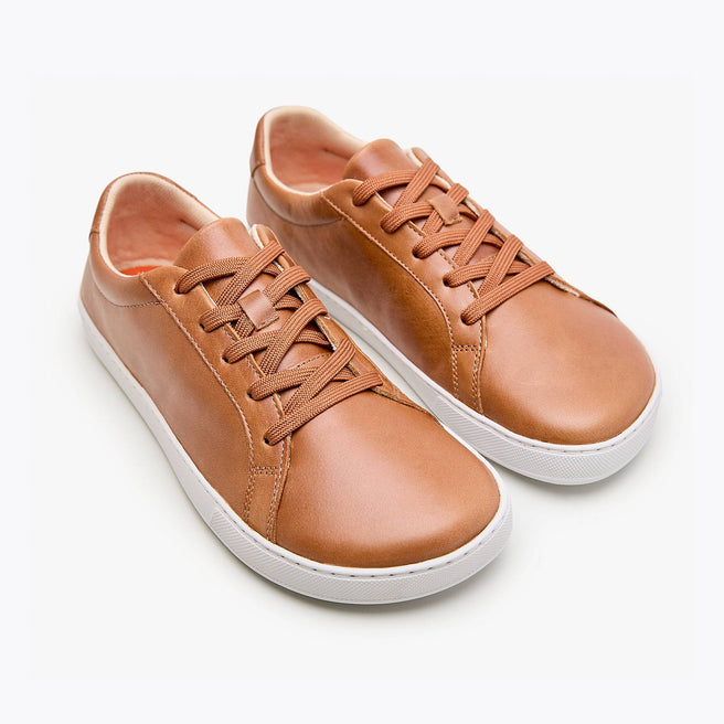 Tenis barefoot Everyday Sneaker Gen 4 en piel natural Caramel para mujer Origo - vista 3