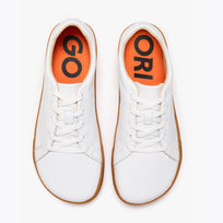 Tenis barefoot Everyday Sneaker Gen 4 en piel natural White with Amber Sole para mujer Origo - vista 2