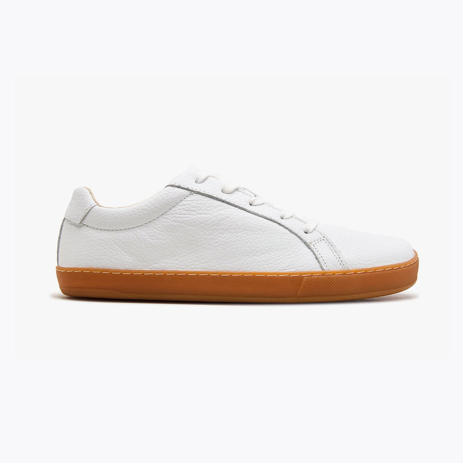 Tenis barefoot Everyday Sneaker Gen 4 en piel natural White with Amber Sole para mujer Origo - vista 5
