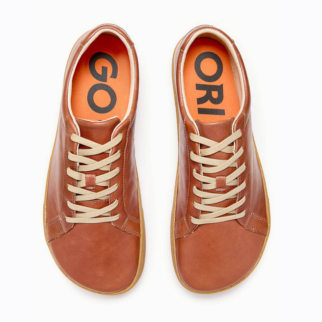 Tenis barefoot Everyday Sneaker Gen 4 en piel natural Cinnamon para hombre Origo - vista 3