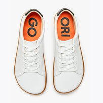 Tenis barefoot Everyday Sneaker Gen 4 en piel natural White & Black with Amber Sole para hombre Origo - vista 2