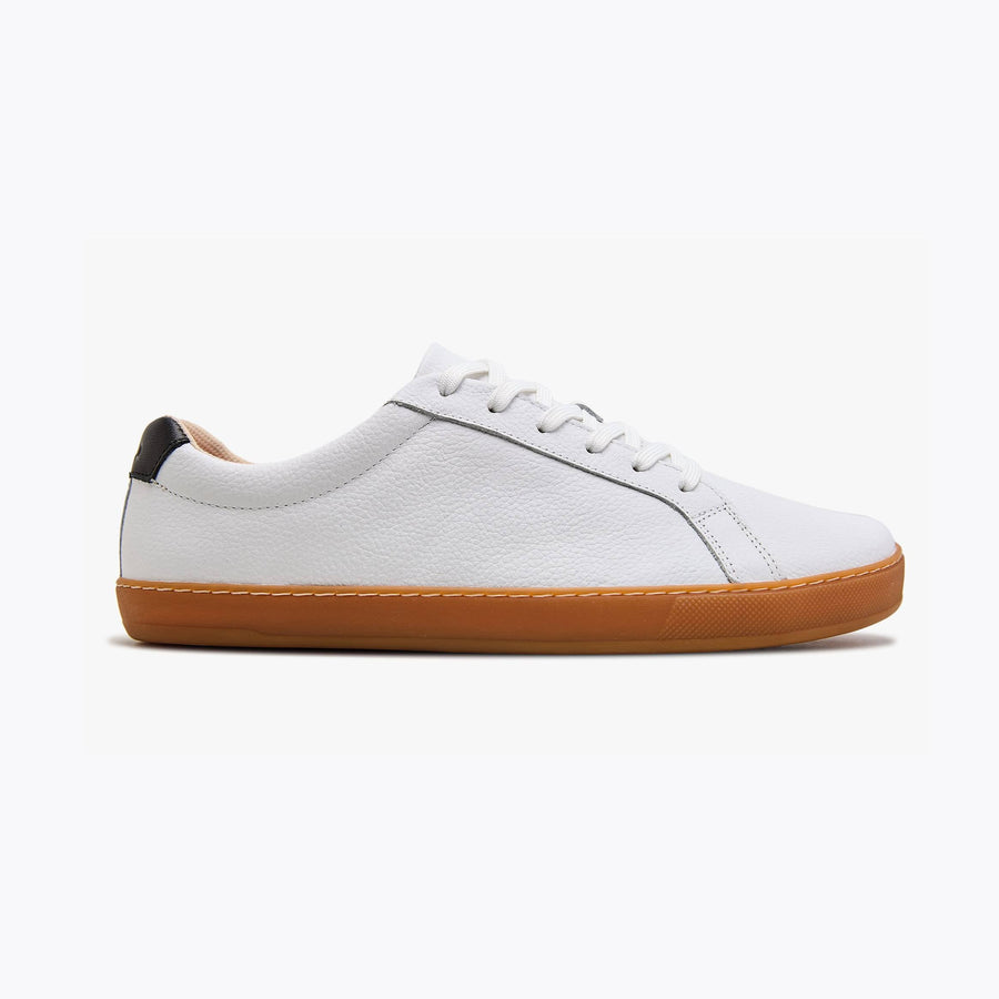 Tenis barefoot Everyday Sneaker Gen 4 en piel natural White & Black with Amber Sole para hombre Origo - vista 5