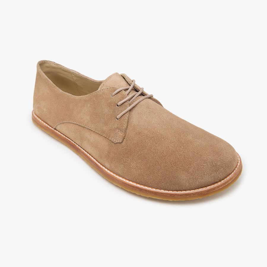 The Derby para Hombre, Beige Suede - vista de perfil