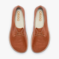 Zapato barefoot The Derby en piel natural Cinnamon para hombre Origo - vista 2