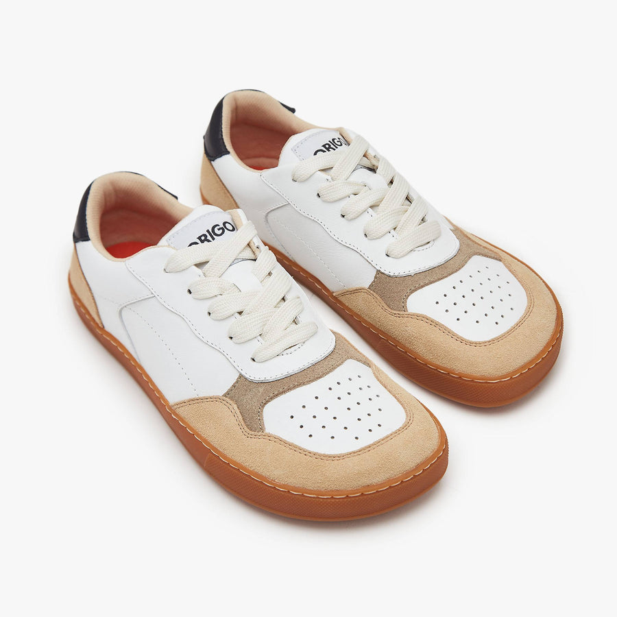 Tenis barefoot Modern Retro Blanco y beige para mujer Origo – vista 7